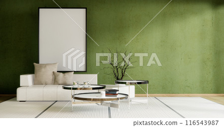 Sofa japanese on room japan tropical desing and tatami mat floor. 116543987