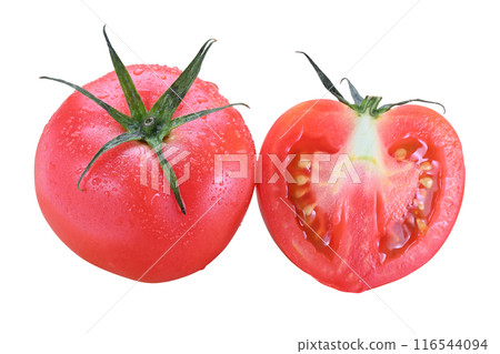 Medium tomato cross section cut out 116544094