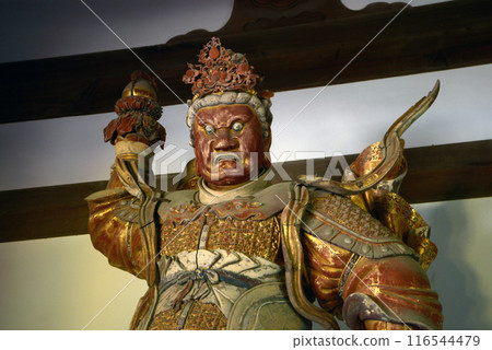 Obakusan Manpukuji Temple, Jikokuten statue in the Tennoden Hall, Uji, Kyoto Prefecture 116544479