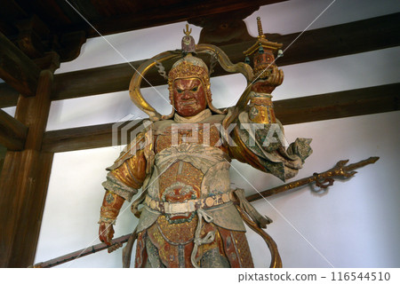 Obakusan Manpukuji Temple, Tamonten statue in the Tennoden Hall, Uji, Kyoto Prefecture 116544510