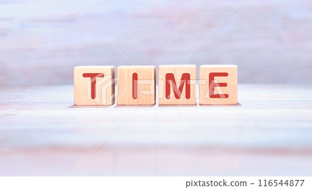 Time Word. Text on Block. Concept word TIME assembled from wooden cubes Time Word. Text on Block. Concept word TIME assembled from wooden cubes 116544877
