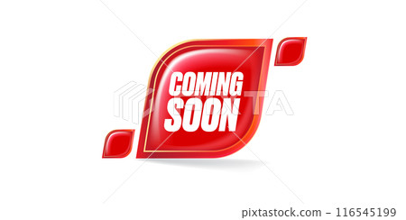 Coming soon horizontal banner and red button on grey modern background. vector coming soon sticker, label, icon, logo and badge isolated on stylish grey background Coming soon horizontal banner and red button on grey modern background. vector coming soon sticker, label, icon, logo and badge isolated on stylish grey background 116545199