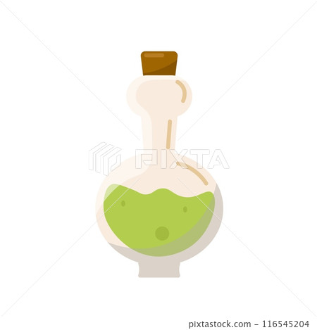 Flask with Green Potion as Halloween Trick or Treat Night Party Element Vector Illustration Flask with Green Potion as Halloween Trick or Treat Night Party Element Vector Illustration 116545204
