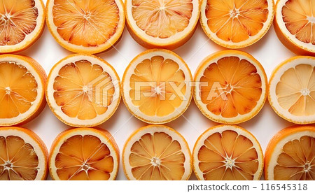 Close Up of Sliced Oranges 116545318