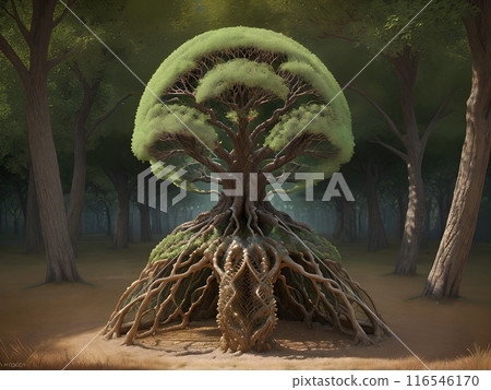 The Tree Of Life With A Large Root System 116546170