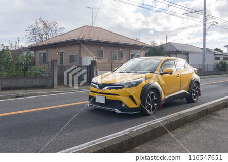 行駛中的跨界SUV多用途車 行駛中的跨界SUV多用途車 116547651