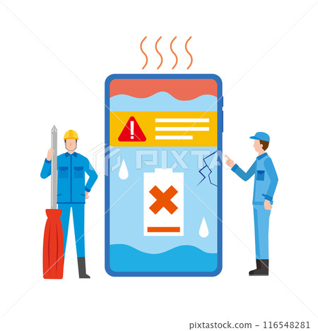 Smartphone repair illustration Smartphone repair illustration 116548281