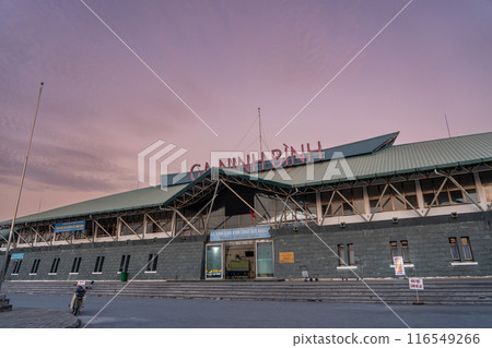 View of the station building at Ninh Binh Station in the evening in Hanoi, Vietnam 116549266