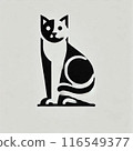 simple cat illustration 116549377