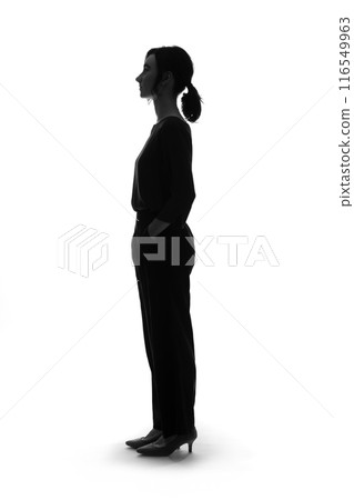 Foreign woman full body silhouette Foreign woman full body silhouette 116549963