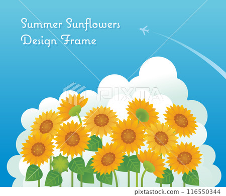 Sunflower design frame Sunflower design frame 116550344