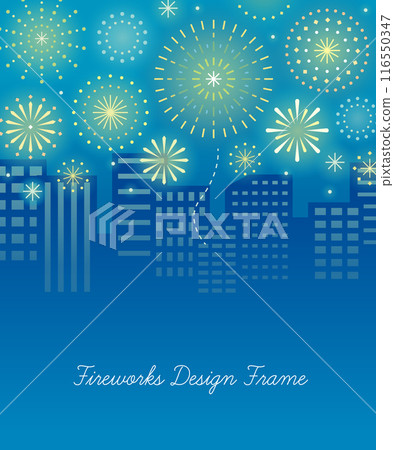 Fireworks city frame 116550347