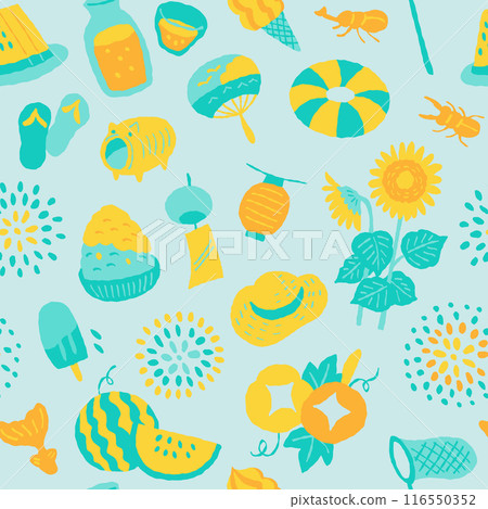 Summer illustration seamless pattern Summer illustration seamless pattern 116550352