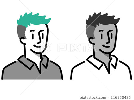 一組簡單的男性圖標 一組簡單的男性圖標 116550425