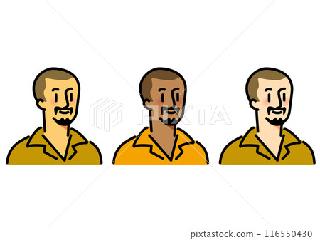 Set of simple male icons 116550430