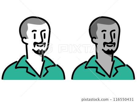 Set of simple male icons 116550431