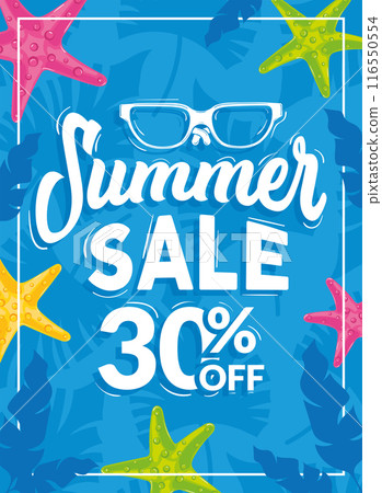 Summer sale poster Special offer Vector illustration Summer sale poster Special offer Vector illustration 116550554