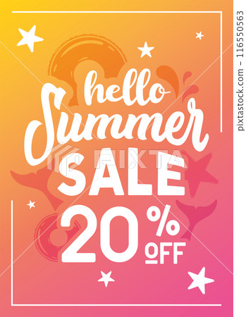 Summer sale poster Special offer Vector illustration 116550563