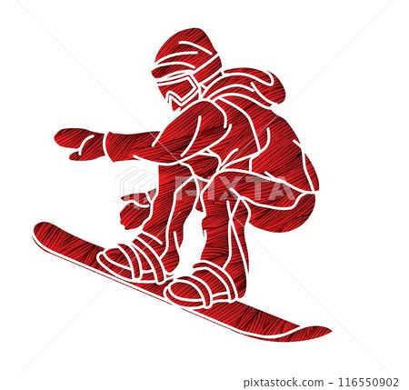 Snowboarder Action Snowboard Player Sport Cartoon Graphic Vector Snowboarder Action Snowboard Player Sport Cartoon Graphic Vector 116550902