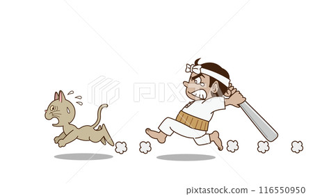 Cat being chased 116550950