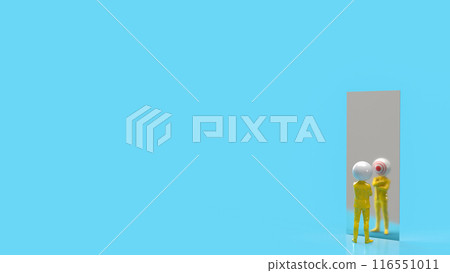 The Business man and target symbol head 3d rendering. The Business man and target symbol head 3d rendering. 116551011