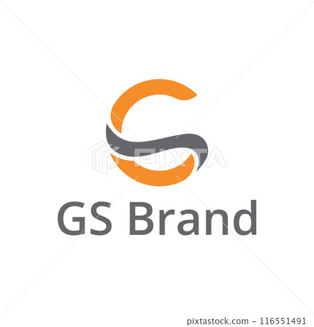 GS Letter Business Brand Water Swoosh Circle Line Logo Template GS Letter Business Brand Water Swoosh Circle Line Logo Template 116551491