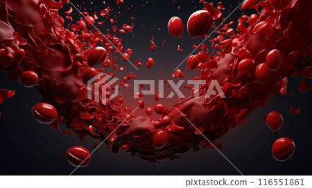 Abstract human internal organs, Anatomy, Medical education concept, Generative AI 116551861