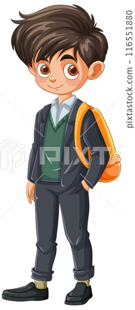 Young Boy with Backpack 116551880