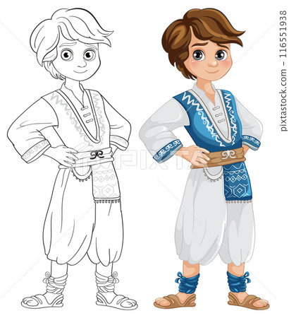 Traditional Attire Character Illustration Traditional Attire Character Illustration 116551938