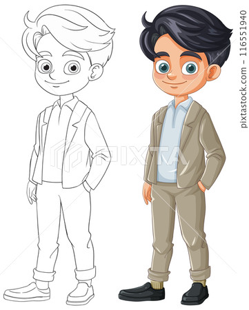 Stylish Boy Vector Illustration Stylish Boy Vector Illustration 116551940