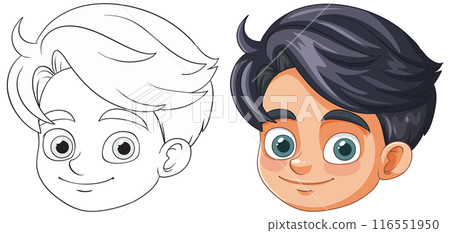 Smiling Boy Vector Illustration Smiling Boy Vector Illustration 116551950
