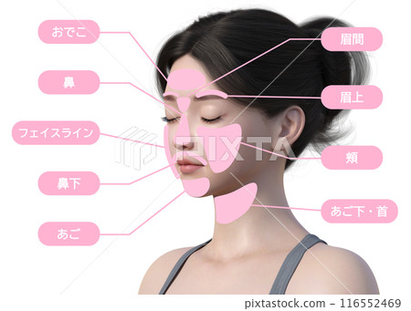Illustration of the facial hair removal treatment area that women are concerned about Japanese 3D model upper body bust up diagonal side profile Illustration of the facial hair removal treatment area that women are concerned about Japanese 3D model upper body bust up diagonal side profile 116552469