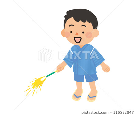 Boy making fireworks 116552847