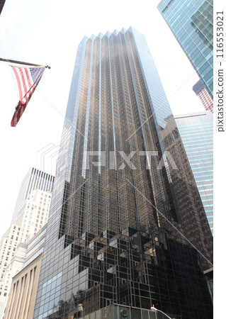 New York City, city view, skyscrapers, looking up. Trump tower New York City, city view, skyscrapers, looking up. Trump tower 116553021