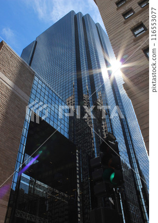 Boston, city view, skyscrapers, sunny day  116553077