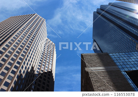 Boston, city view, skyscrapers, sunny day  116553078