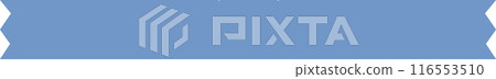 Ribbon heading title material blue - Stock Illustration [116553510] - PIXTA