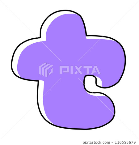 A simple, rounded version of the katakana character "se" in solid color 116553679