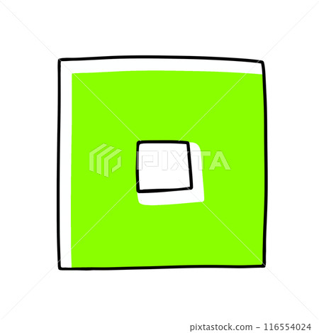 寬鬆簡潔的片假名「Re」稜角版，立體畫 116554024