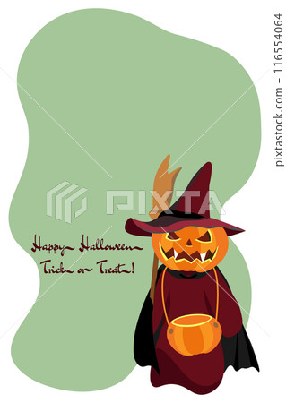 Cute Halloween message card Cute Halloween message card 116554064