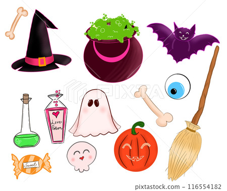 Set halloween icons Set halloween icons 116554182