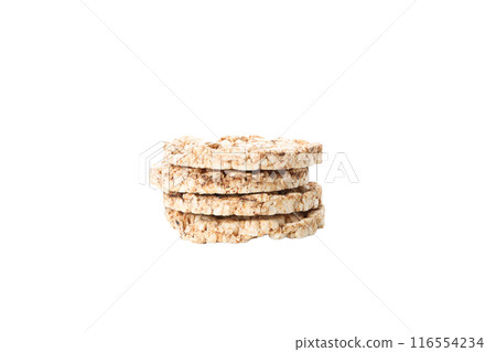 PNG, diet rice bread, isolated on white background. 116554234