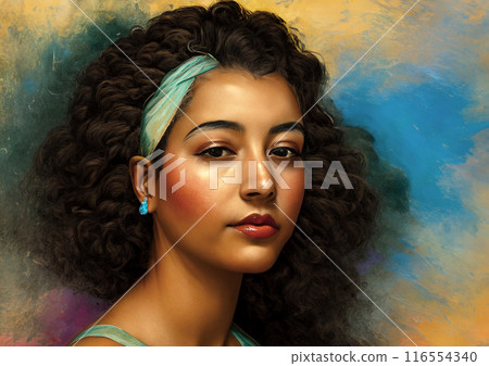 Woman face art illustration 116554340