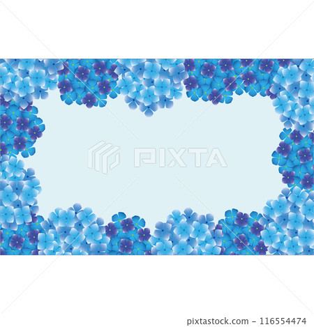 藍色繡球花框架 藍色繡球花框架 116554474
