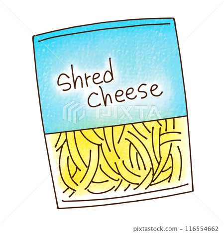 Loose and simple shredded cheese analog style 116554662