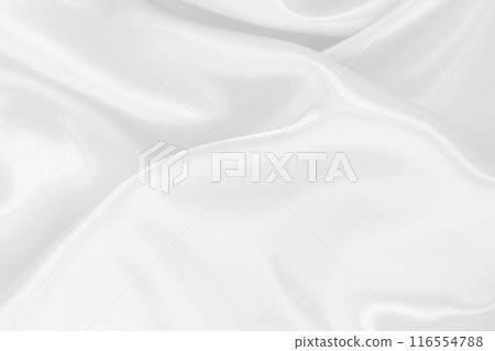 White fabric texture for background and design, beautiful pattern of silk or linen. 116554788