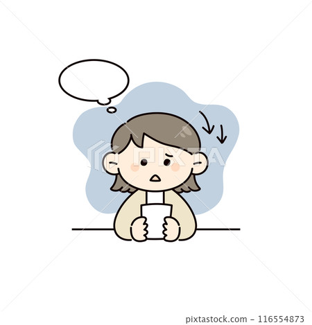 Illustration of a person looking at a smartphone 116554873