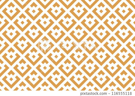 Abstract geometric pattern. A seamless vector background. White and golden ornament. Graphic modern pattern. Simple lattice graphic design 116555118