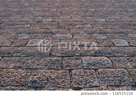 Old cobblestone pavement 116555158