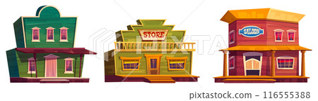 Wild west town buildings set Wild west town buildings set 116555388